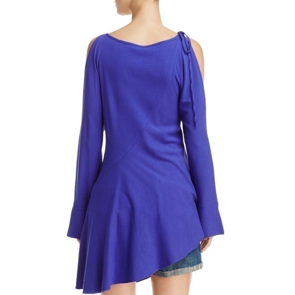 Free People | Clear Skies Purple Cold Shoulder Asymmetrical Tunic Dress S - Picture 17 of 17